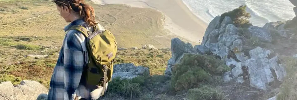 woman hiking in galicia