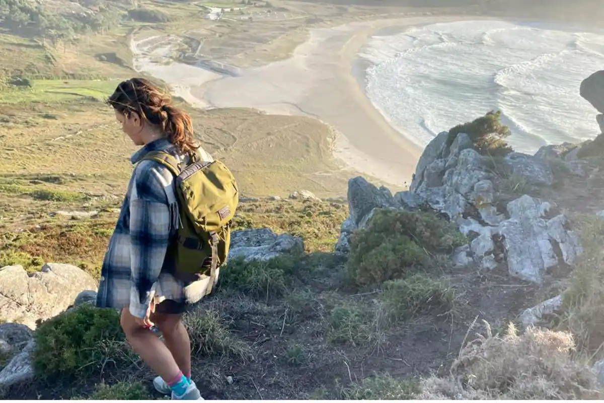 woman hiking in galicia