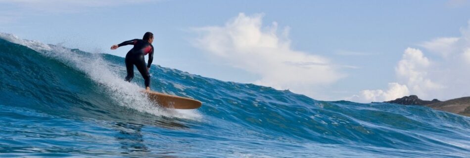 surfing in one of my favourite wetsuit brands for women